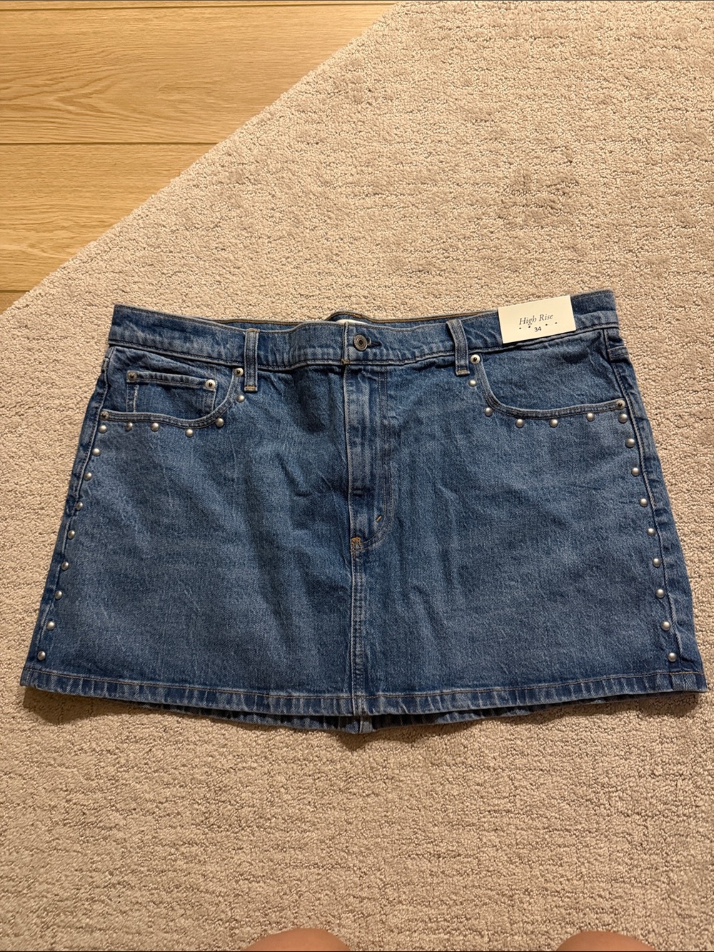 Abercrombie & Fitch Studded Denim Skirt